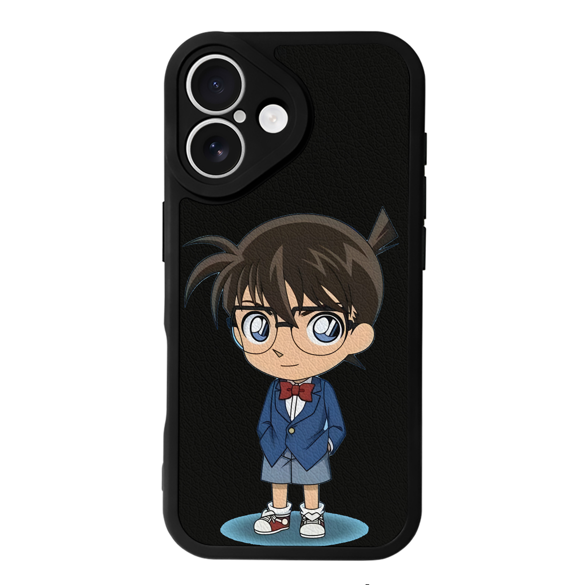 （画像用） 名探偵コナン 江戸川 コナン Detective Conan Conan Edogawa 【iPhone 16シリーズ対応】シリコンスマホケース（レザー調） 材質：シリコン
